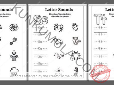 TRACING 04 Trace the letter, then color the picture.pdf in 26 pages
