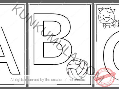 Alphabet Coloring Book in pdf and its 27 Pages
