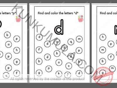 Find and color the letters pdf 12 Pages