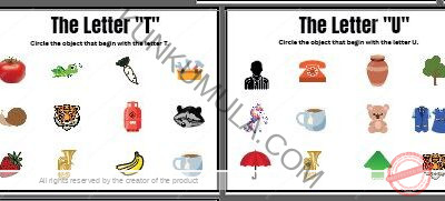 Circle the object that begin with the letters as stated 40 Pages