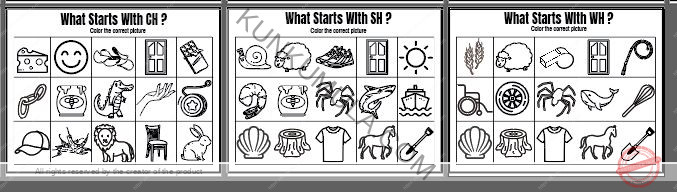 Circle the object that begin with the letters as stated 40 Pages