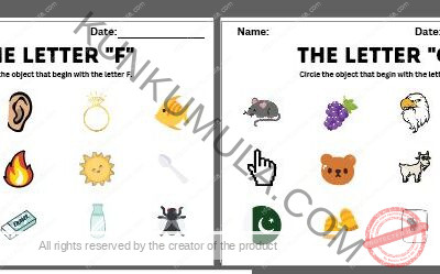 The Letter ---- Circle the object that begin with the letter 26 Pages