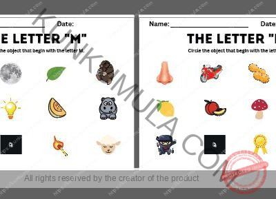 The Letter ---- Circle the object that begin with the letter 26 Pages