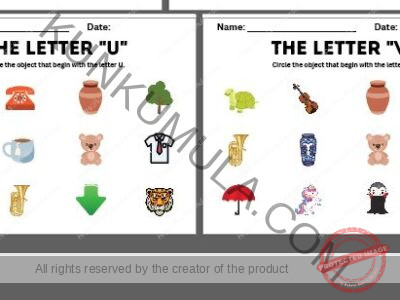 The Letter ---- Circle the object that begin with the letter 26 Pages