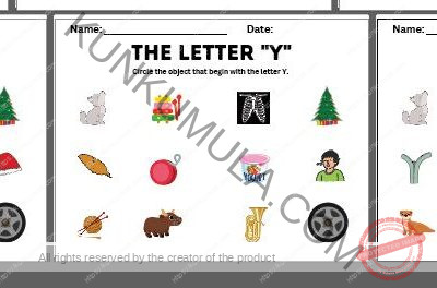 The Letter ---- Circle the object that begin with the letter 26 Pages