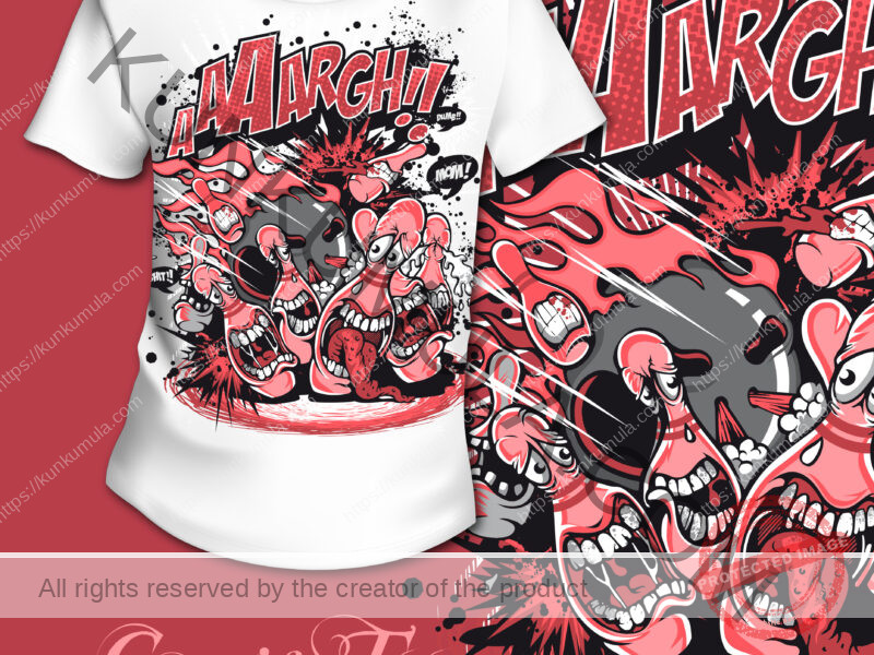 AAAARGH Art work for T-shirts, hoodies, tote bags, wall art, stickers, mugs, and more