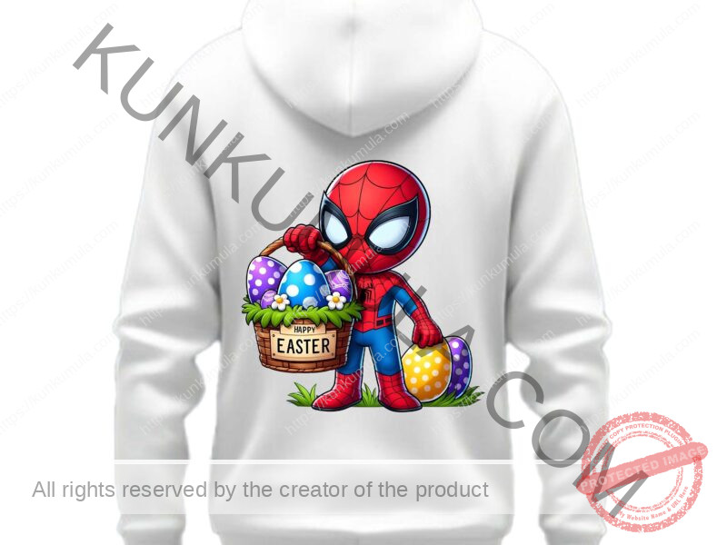 Am Spider Man This Easter I Wish YoU A Happy Easter Artwork for T-shirts, hoodies, tote bags, wall art, stickers, mugs, and more in Png
