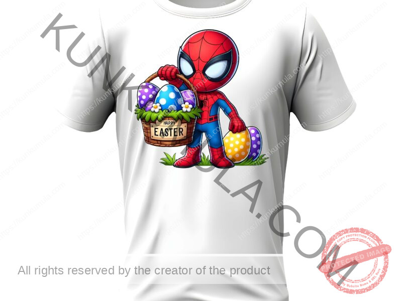 Am Spider Man This Easter I Wish YoU A Happy Easter Artwork for T-shirts, hoodies, tote bags, wall art, stickers, mugs, and more in Png