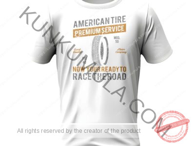 American Tire Distressed Art work for T-shirts, hoodies, tote bags, wall art, stickers, mugs, and more