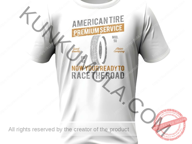 American Tire Distressed Art work for T-shirts, hoodies, tote bags, wall art, stickers, mugs, and more