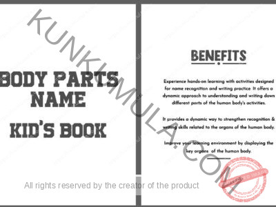 BODY PARTS NAME KIDS BOOK