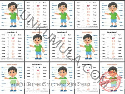 BODY PARTS NAME KIDS BOOK