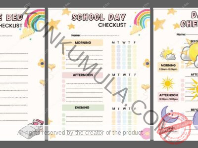 blank kids chore chart