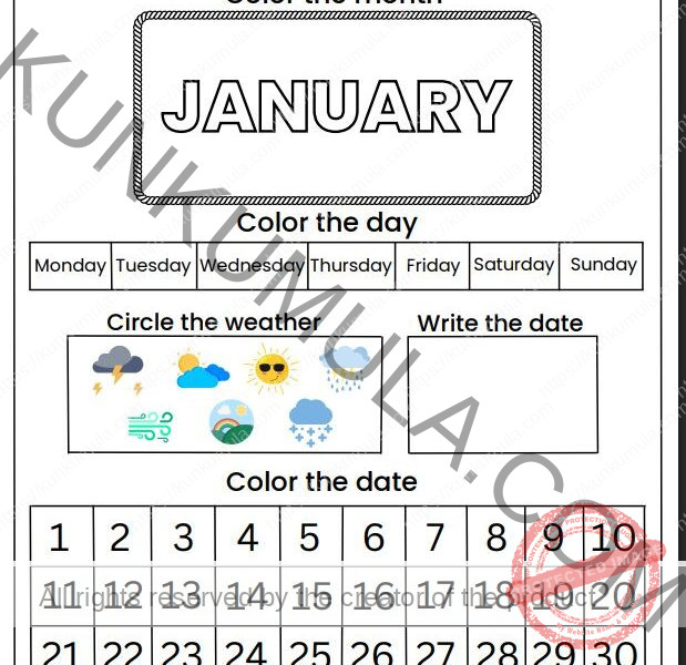 CALENDAR ACTIVITY PDF 12 MONTHS