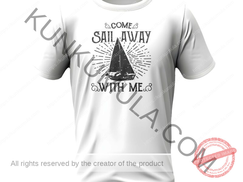Come Sail Away Artwork for T-shirts, hoodies, tote bags, wall art, stickers, mugs, and more