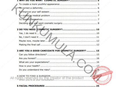 Cosmetic Surgery Book
