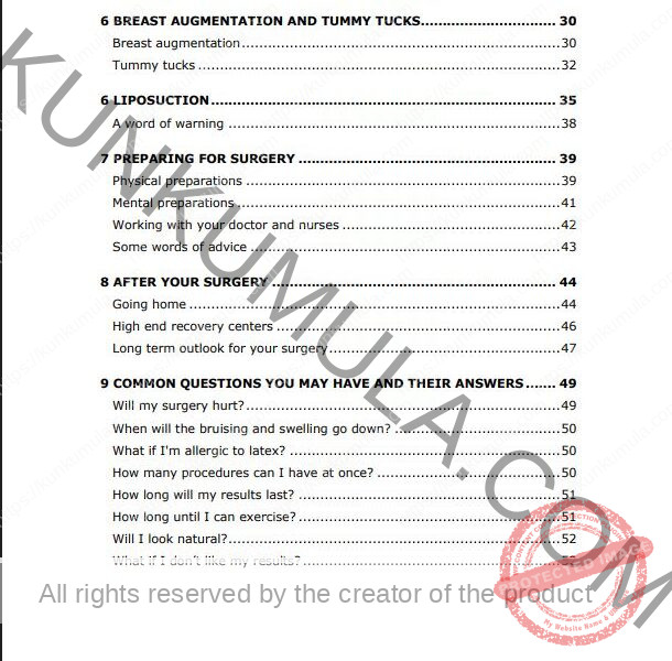 Cosmetic Surgery Book