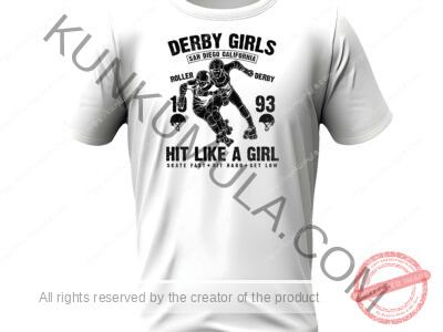 Derby Girl Artwork for T-shirts, hoodies, tote bags, wall art, stickers, mugs, and more