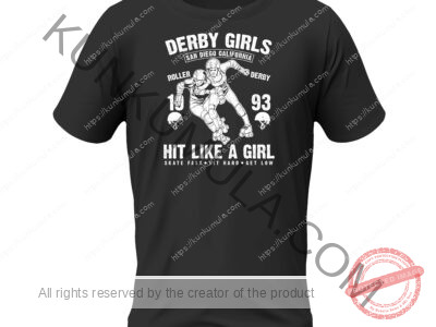 Derby Girl Artwork for T-shirts, hoodies, tote bags, wall art, stickers, mugs, and more