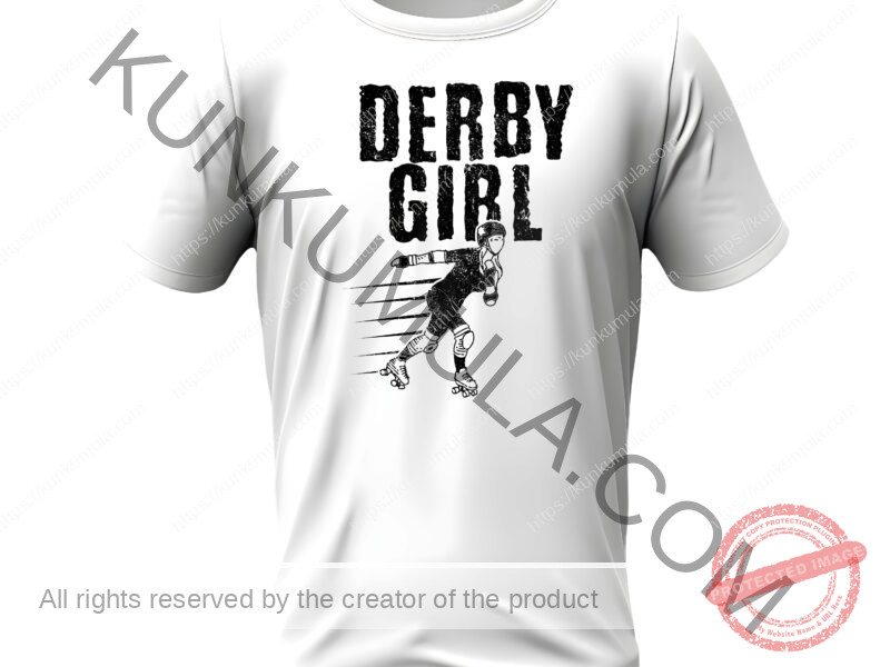 Derby Girl Artwork for T-shirts, hoodies, tote bags, wall art, stickers, mugs, and more