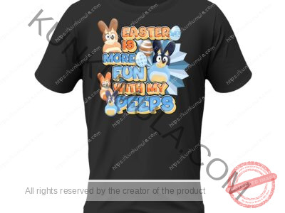 Easter Is More Fun With My Peeps Artwork for T-shirts, hoodies, tote bags, wall art, stickers, mugs, and more