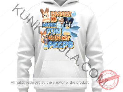 Easter Is More Fun With My Peeps Artwork for T-shirts, hoodies, tote bags, wall art, stickers, mugs, and more