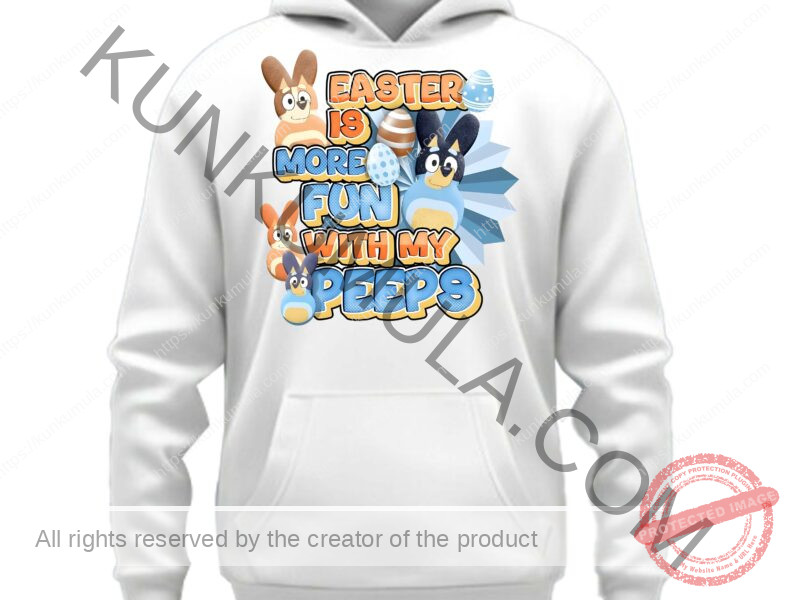 Easter Is More Fun With My Peeps Artwork for T-shirts, hoodies, tote bags, wall art, stickers, mugs, and more