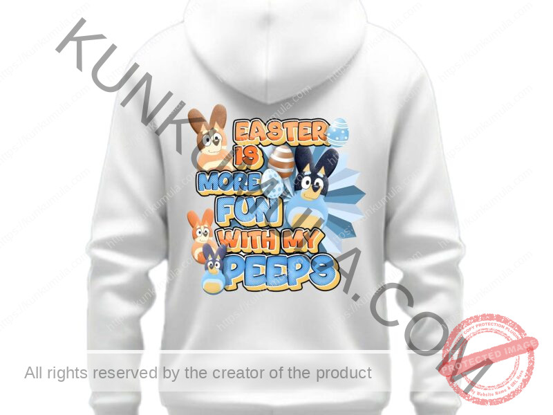 Easter Is More Fun With My Peeps Artwork for T-shirts, hoodies, tote bags, wall art, stickers, mugs, and more