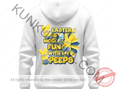 Easter Is More Fun With My Peeps Artwork for T-shirts, hoodies, tote bags, wall art, stickers, mugs, and more in Png