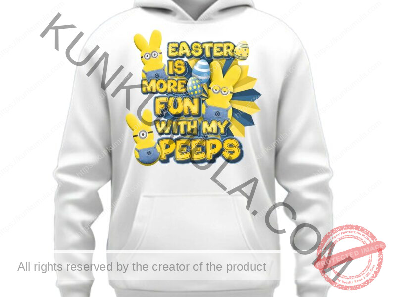 Easter Is More Fun With My Peeps Artwork for T-shirts, hoodies, tote bags, wall art, stickers, mugs, and more in Png