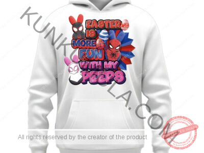 Easter Is More Fun With My Peeps Artwork for T-shirts, hoodies, tote bags, wall art, stickers, mugs, and more In Png