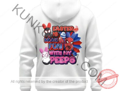 Easter Is More Fun With My Peeps Artwork for T-shirts, hoodies, tote bags, wall art, stickers, mugs, and more In Png