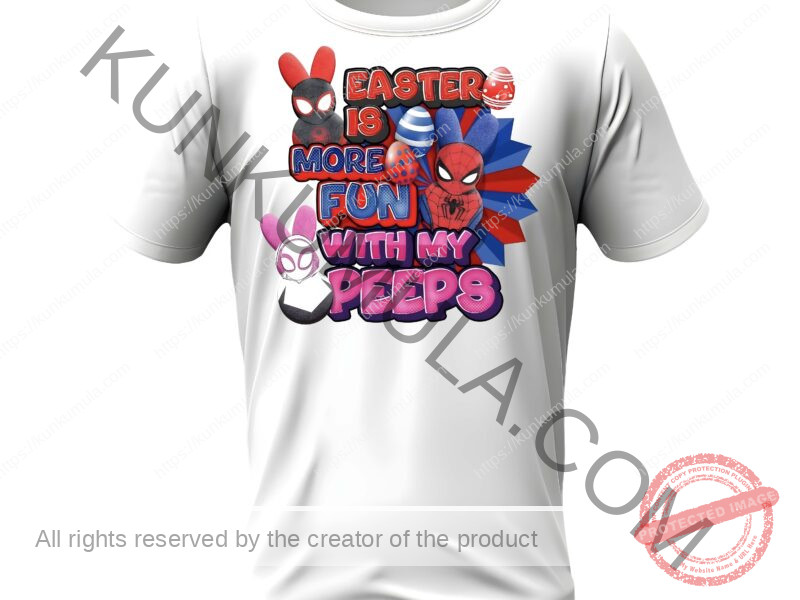 Easter Is More Fun With My Peeps Artwork for T-shirts, hoodies, tote bags, wall art, stickers, mugs, and more In Png