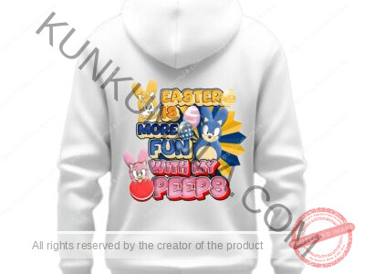 Easter Is More Fun With My Peeps Artwork for T-shirts, hoodies, tote bags, wall art, stickers, mugs, and more in Png