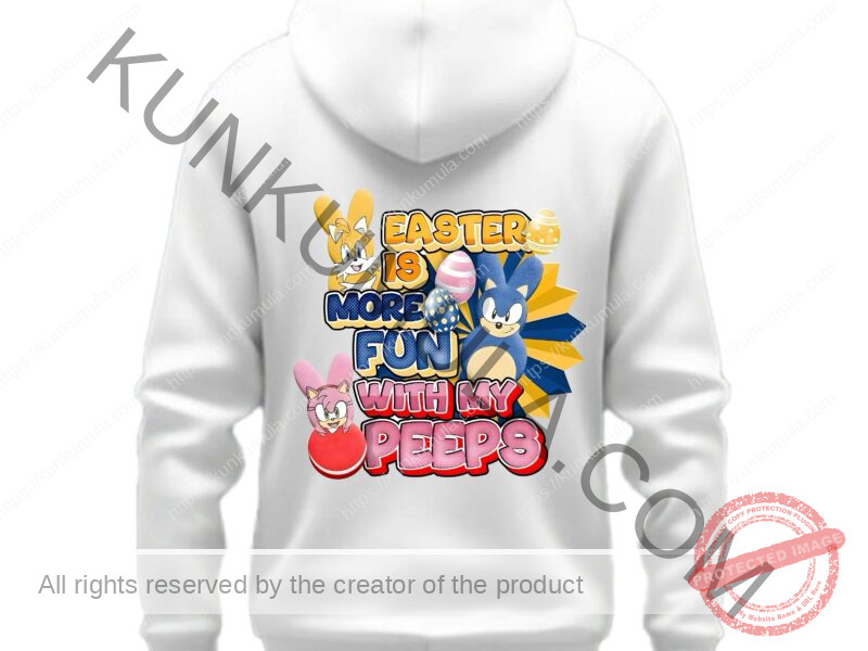 Easter Is More Fun With My Peeps Artwork for T-shirts, hoodies, tote bags, wall art, stickers, mugs, and more in Png