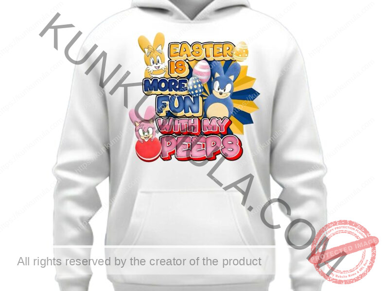 Easter Is More Fun With My Peeps Artwork for T-shirts, hoodies, tote bags, wall art, stickers, mugs, and more in Png