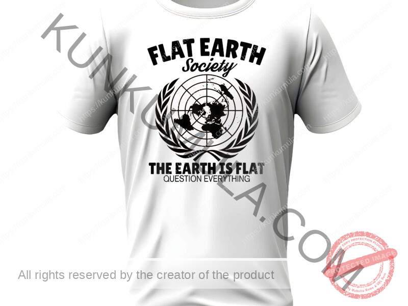 Flat Earth Society Artwork for T-shirts, hoodies, tote bags, wall art, stickers, mugs, and more
