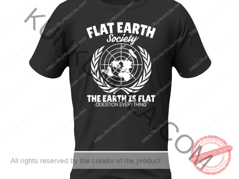 Flat Earth Society Artwork for T-shirts, hoodies, tote bags, wall art, stickers, mugs, and more