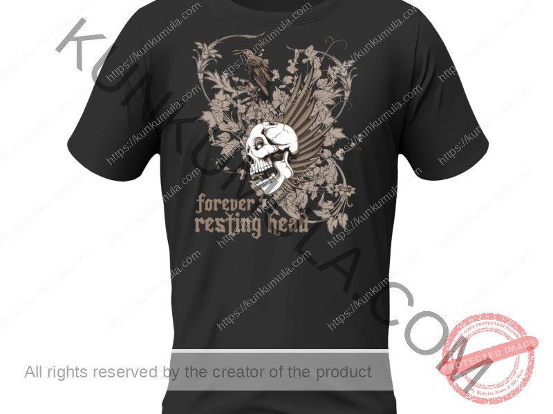 Forever Resting Head Artwork for T-shirts, hoodies, tote bags, wall art, stickers, mugs, and more