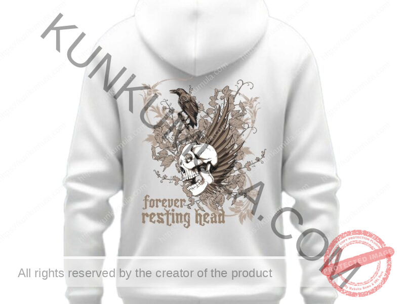Forever Resting Head Artwork for T-shirts, hoodies, tote bags, wall art, stickers, mugs, and more