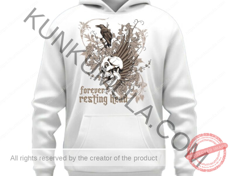 Forever Resting Head Artwork for T-shirts, hoodies, tote bags, wall art, stickers, mugs, and more