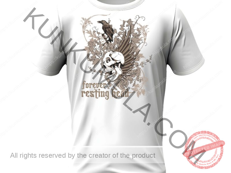 Forever Resting Head Artwork for T-shirts, hoodies, tote bags, wall art, stickers, mugs, and more