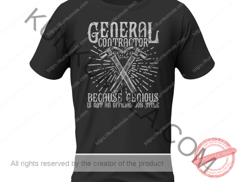 General Contractor Distressed Artwork for T-shirts, hoodies, tote bags, wall art, stickers, mugs, and more
