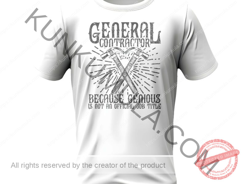 General Contractor Distressed Artwork for T-shirts, hoodies, tote bags, wall art, stickers, mugs, and more