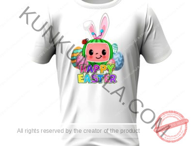 Happy Easter Artwork for T-shirts, hoodies, tote bags, wall art, stickers, mugs, and more IN PNG
