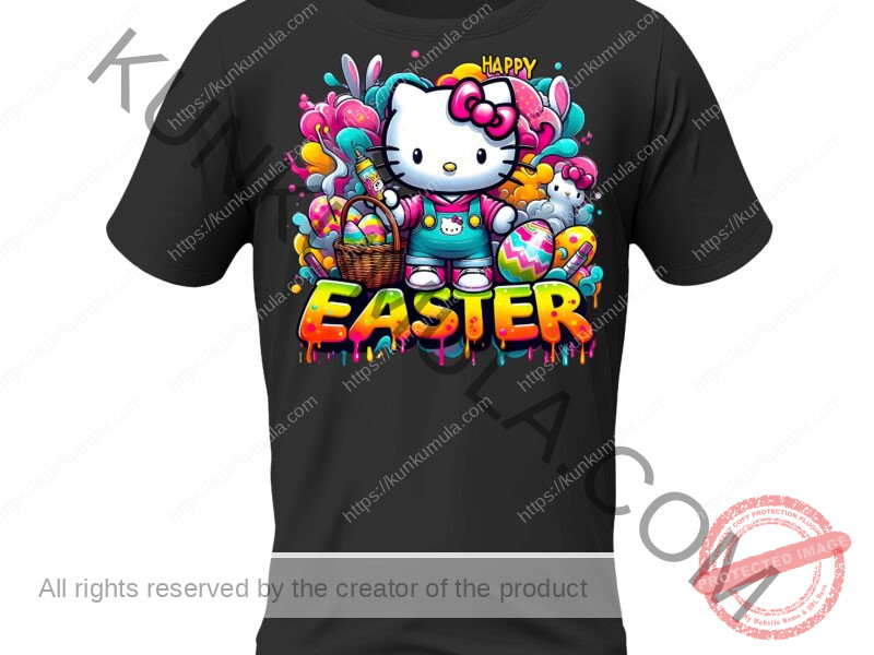 Happy Easter Artwork for T-shirts, hoodies, tote bags, wall art, stickers, mugs, and more in Png