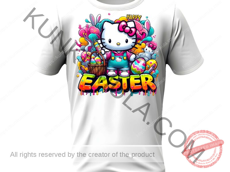 Happy Easter Artwork for T-shirts, hoodies, tote bags, wall art, stickers, mugs, and more in Png