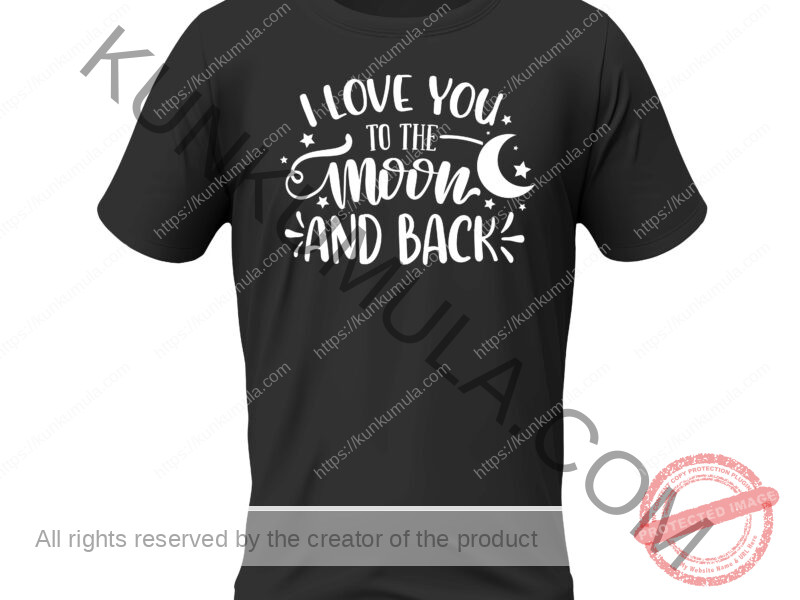 I Love You To The Moon And Back Art work for T-shirts, hoodies, tote bags, wall art, stickers, mugs, and more zipped