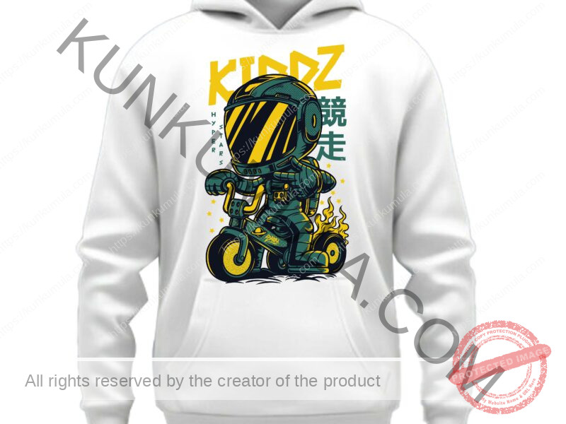 Kiddz Illustration Artwork for T-shirts, hoodies, tote bags, wall art, stickers, mugs, and more Zipped