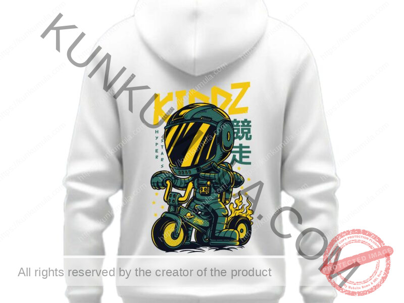Kiddz Illustration Artwork for T-shirts, hoodies, tote bags, wall art, stickers, mugs, and more Zipped